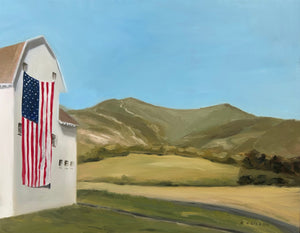 "Morning at McPolin Barn" 9" x 12" oil