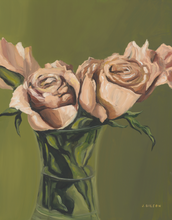 Load image into Gallery viewer, &quot;Twin Roses&quot; 12&quot;x16&quot; oil on panel
