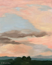 Load image into Gallery viewer, "She Painted the Sky Pink" 8" x 10" oil
