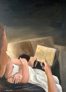"Bedtime Stories" 12" x 16" oil