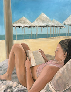 "Shade and a Good Book" 16" x 20" oil