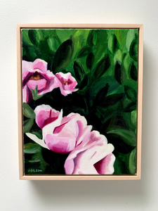 11" x 14" "Pink Party" framed Oil Painting on canvas